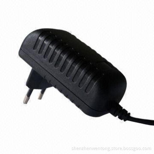 Euro DC Power Adapter with 9V/2A Output Power, Measures 82 x 43 x 30mm